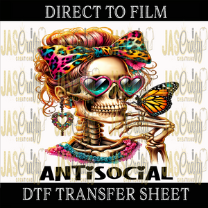 ANITISOCIAL SKELETON READY TO PRESS TRANSFER