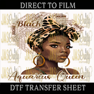 BLACK AQUARIUS QUEEN READY TO PRESS TRANSFER