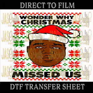 BIGGIE WONDER WHY CHRISTMAS MISSED US READY TO PRESS TRANSFER