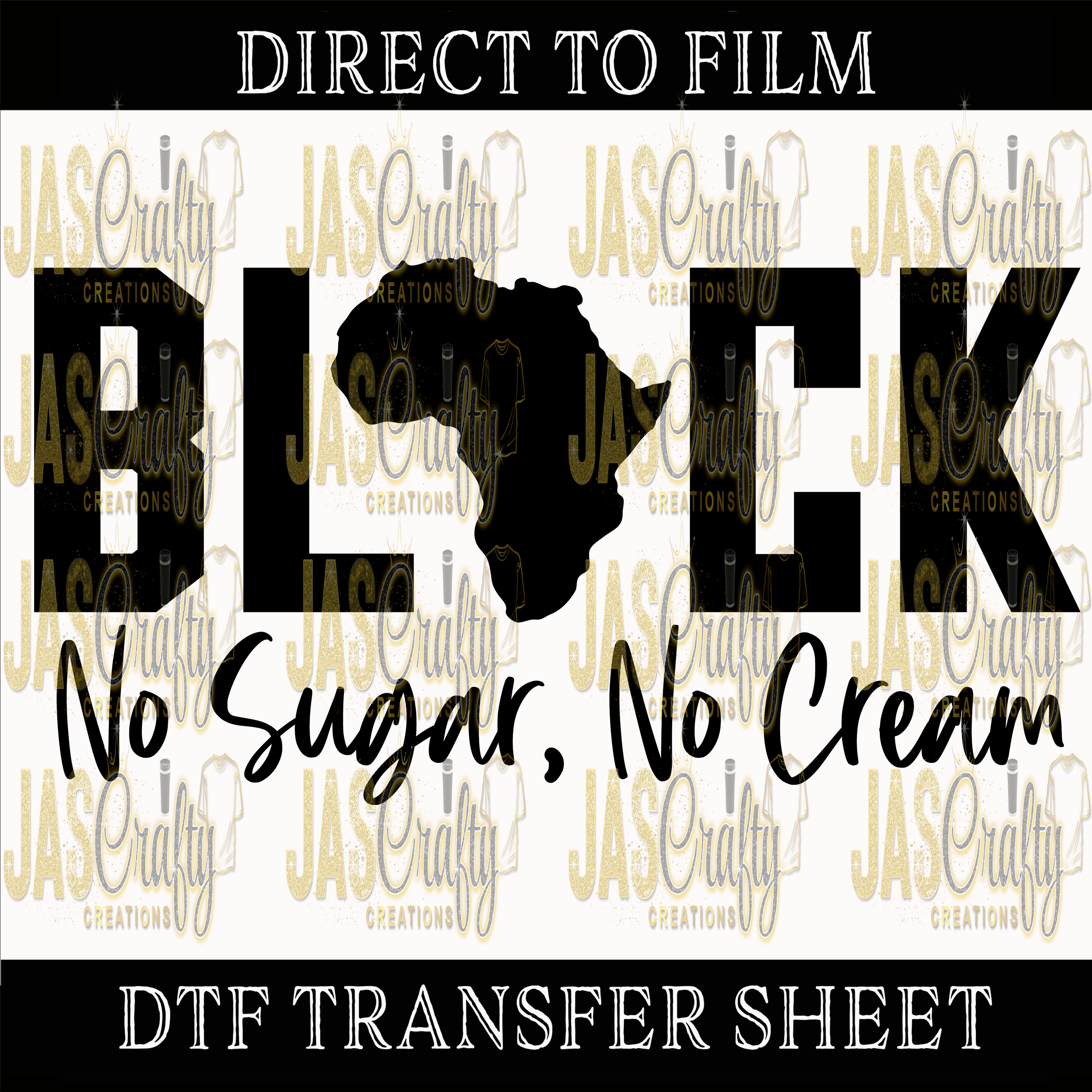 BLACK AFRICA NO SUGAR NO CREAM READY TO PRESS TRANSFER