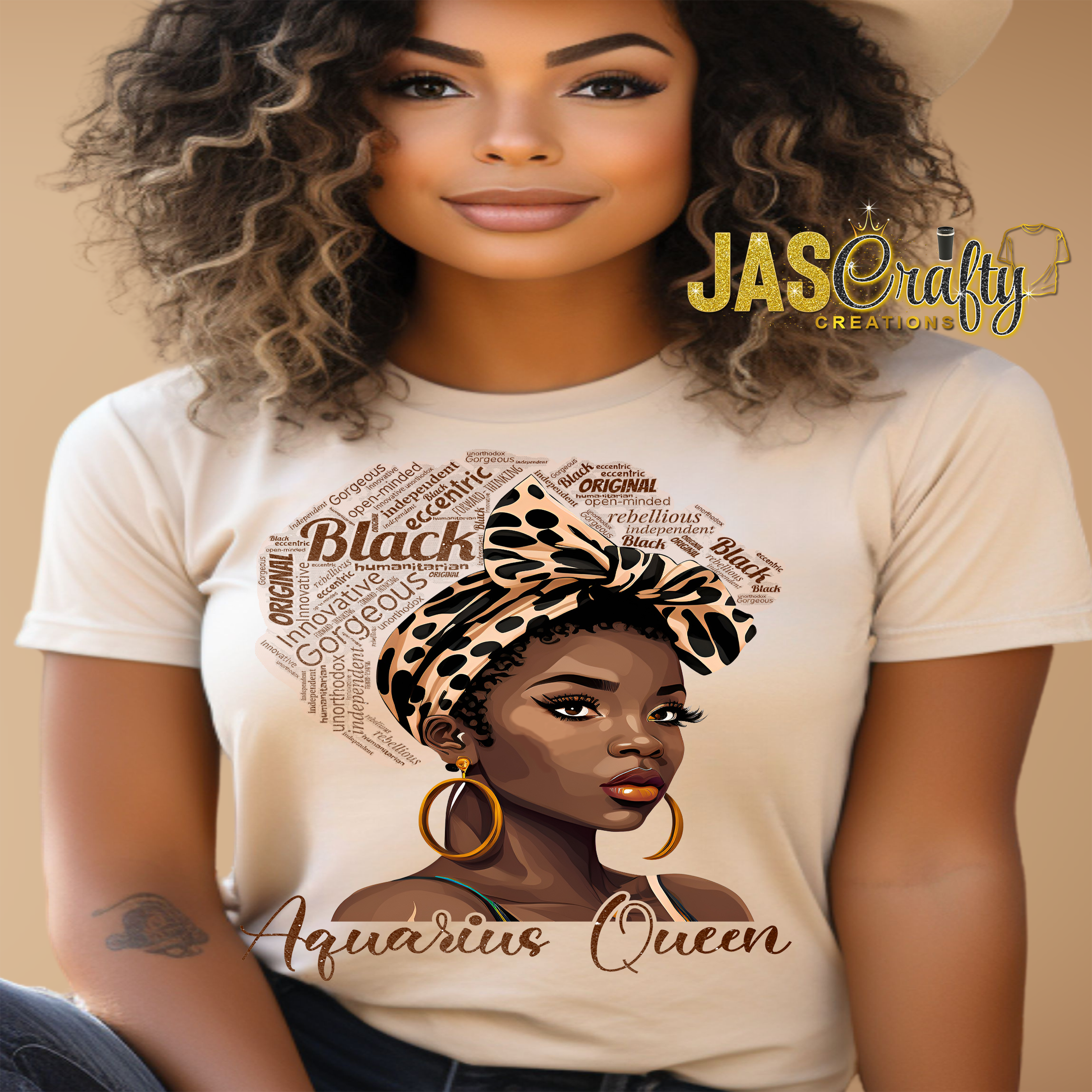 BLACK QUEEN AQUARIUS TSHIRT