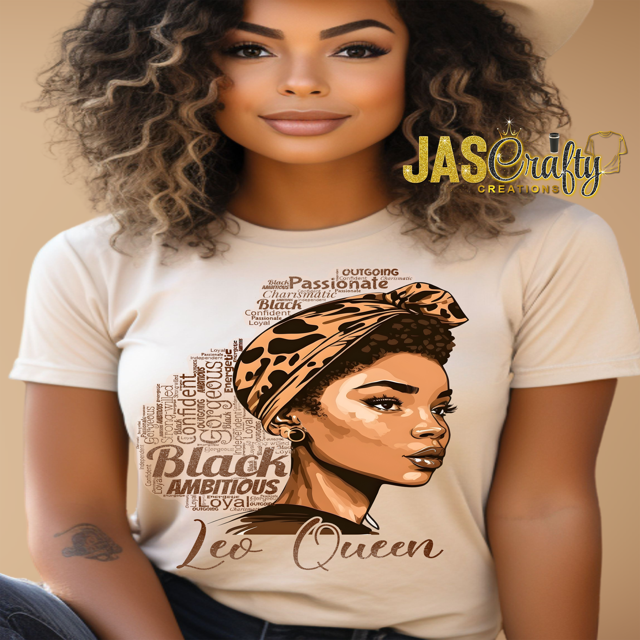 BLACK QUEEN LEO TSHIRT