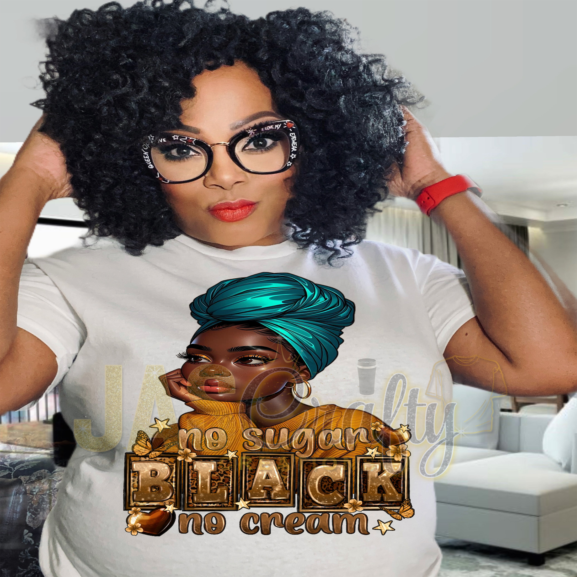 BLACK NO SUGAR NO CREAM LADY TSHIRT