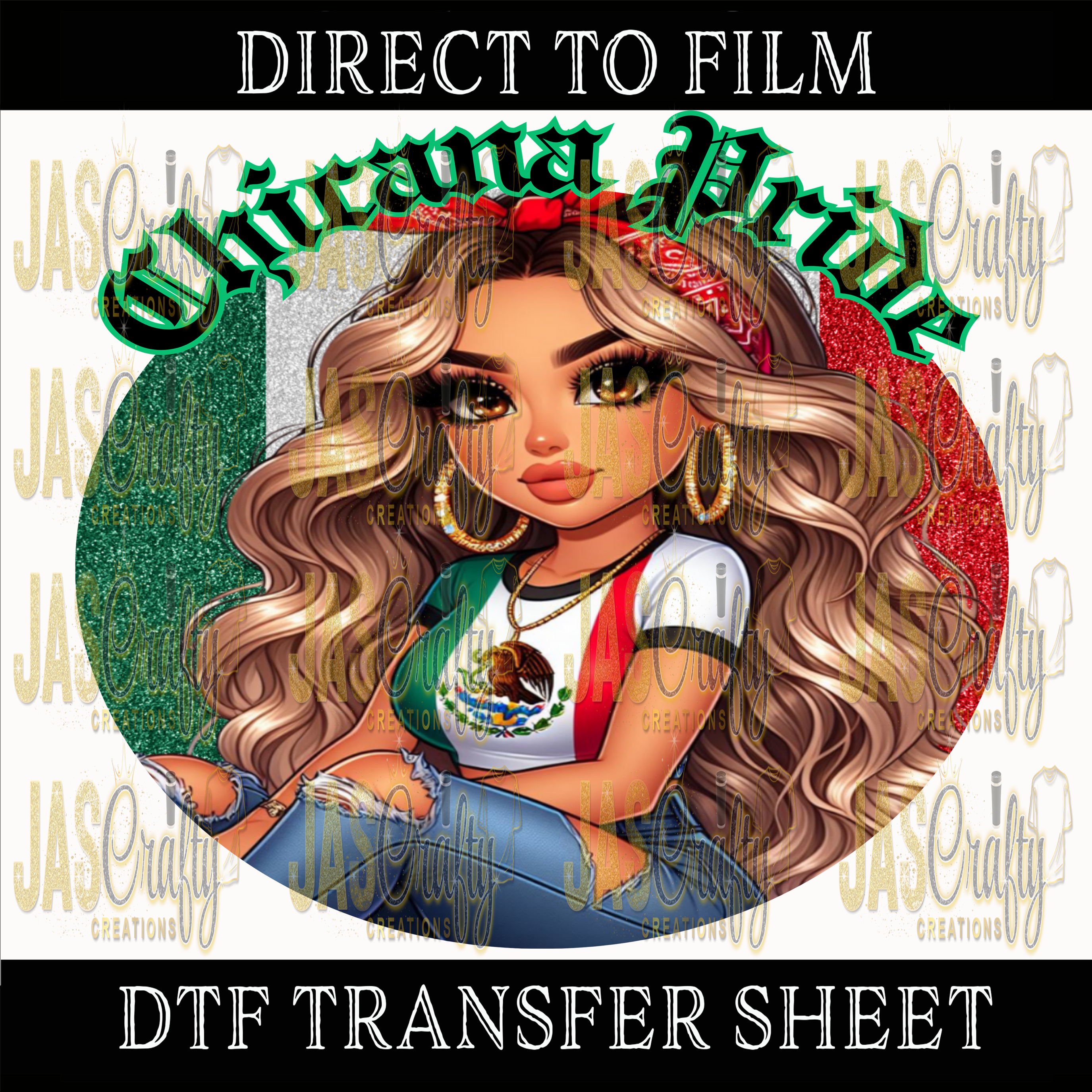 BLONDE CHICANA PRIDE READY TO PRESS TRANSFER