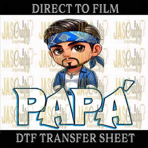 LATINO PAPA BLUE READY TO PRESS TRANSFER