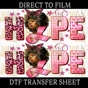 BREAST CANCER HOPE LADY READY TO PRESS TRANSFER