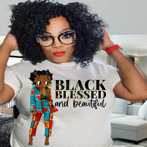 BETTY BLACK BLESSED BEAUTIFUL TSHIRT