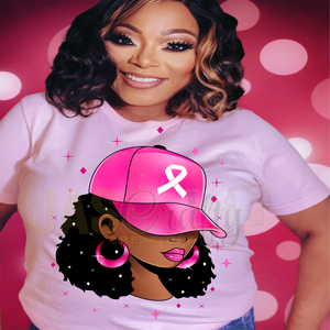 BREAST CANCER LADY HAT TSHIRT