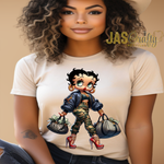 Load image into Gallery viewer, BETTY CAMO MONEY BAGS TSHIRT
