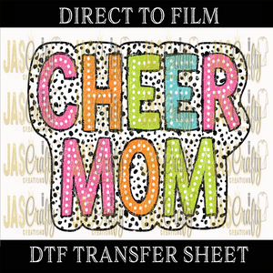 CHEER MOM DOTS READY TO PRESS TRANSFER