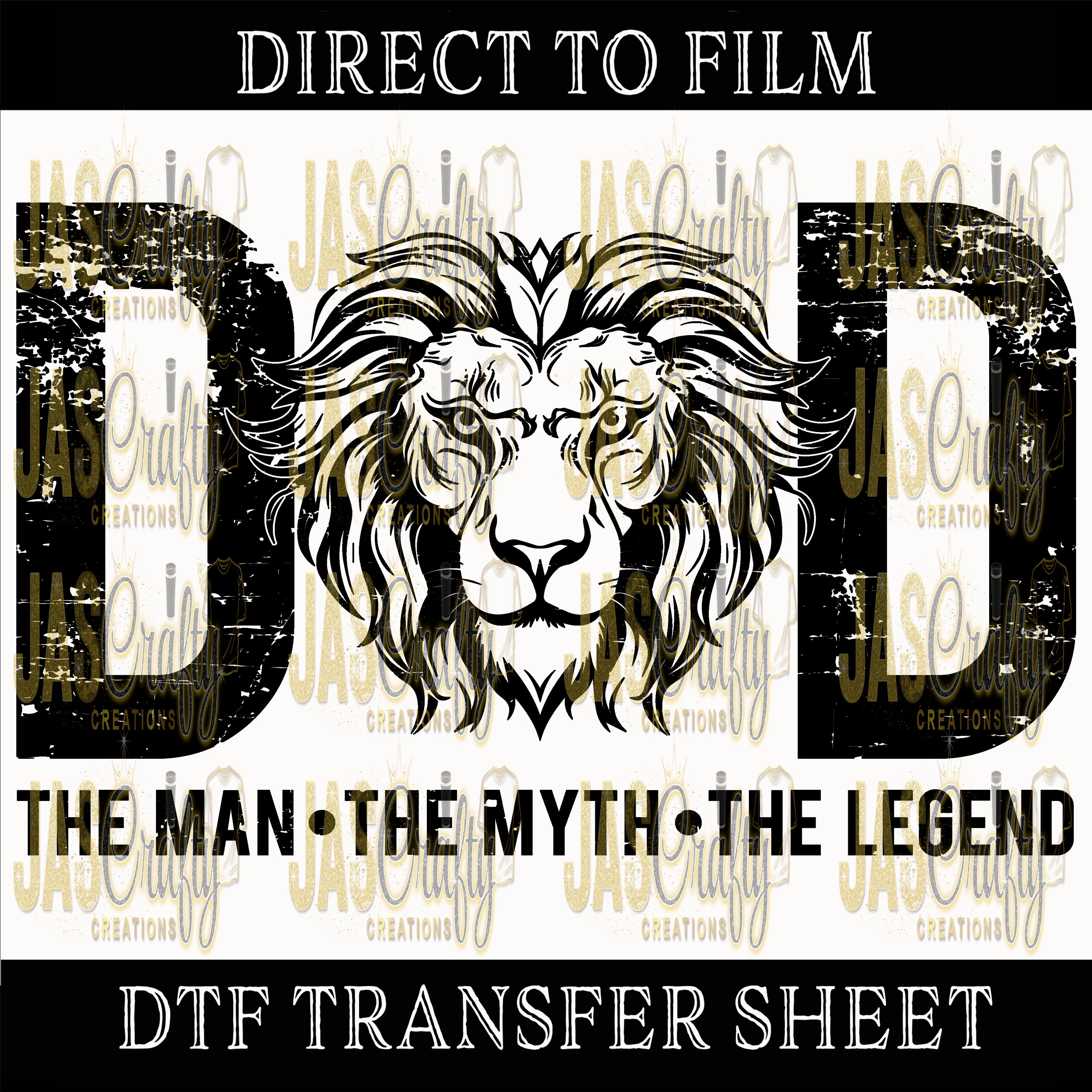 DAD LION THE MAN THE MYTH READY TO PRESS TRANSFER