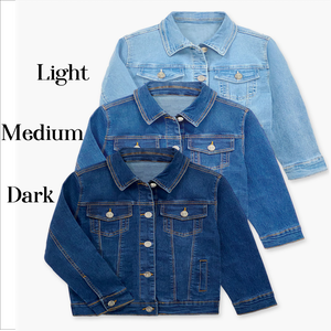 GIRLS PERSONALIZED BUTTERFLY EMBROIDERED DENIM JACKET