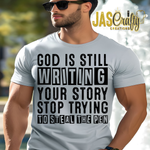 Load image into Gallery viewer, GOD IS STILL WRITING YOUR STORY BLOCKS READY TO PRESS TRANSFER
