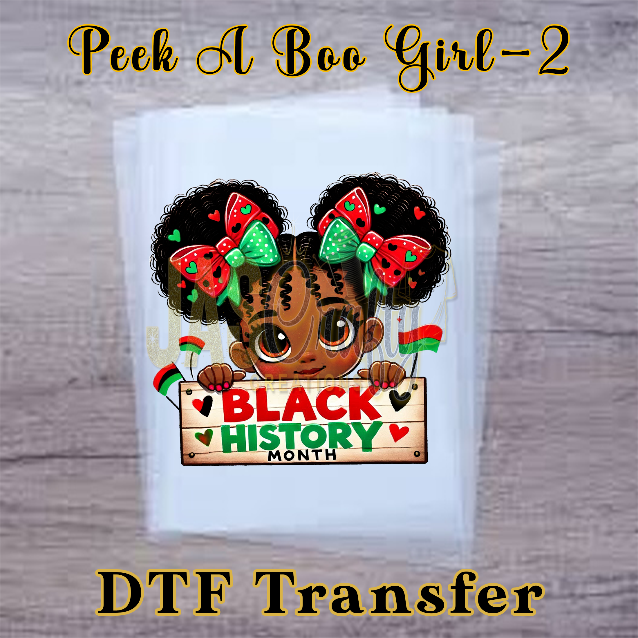 BLACK HISTORY MONTH PEEK A BOO KIDS READY TO PRESS TRANSFERS