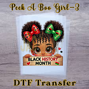 BLACK HISTORY MONTH PEEK A BOO KIDS READY TO PRESS TRANSFERS