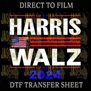 HARRIS WALZ DISTRESSED 2024 READY TO PRESS TRANSFER