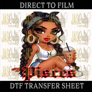 LATINO HOT PISCES READY TO PRESS TRANSFER