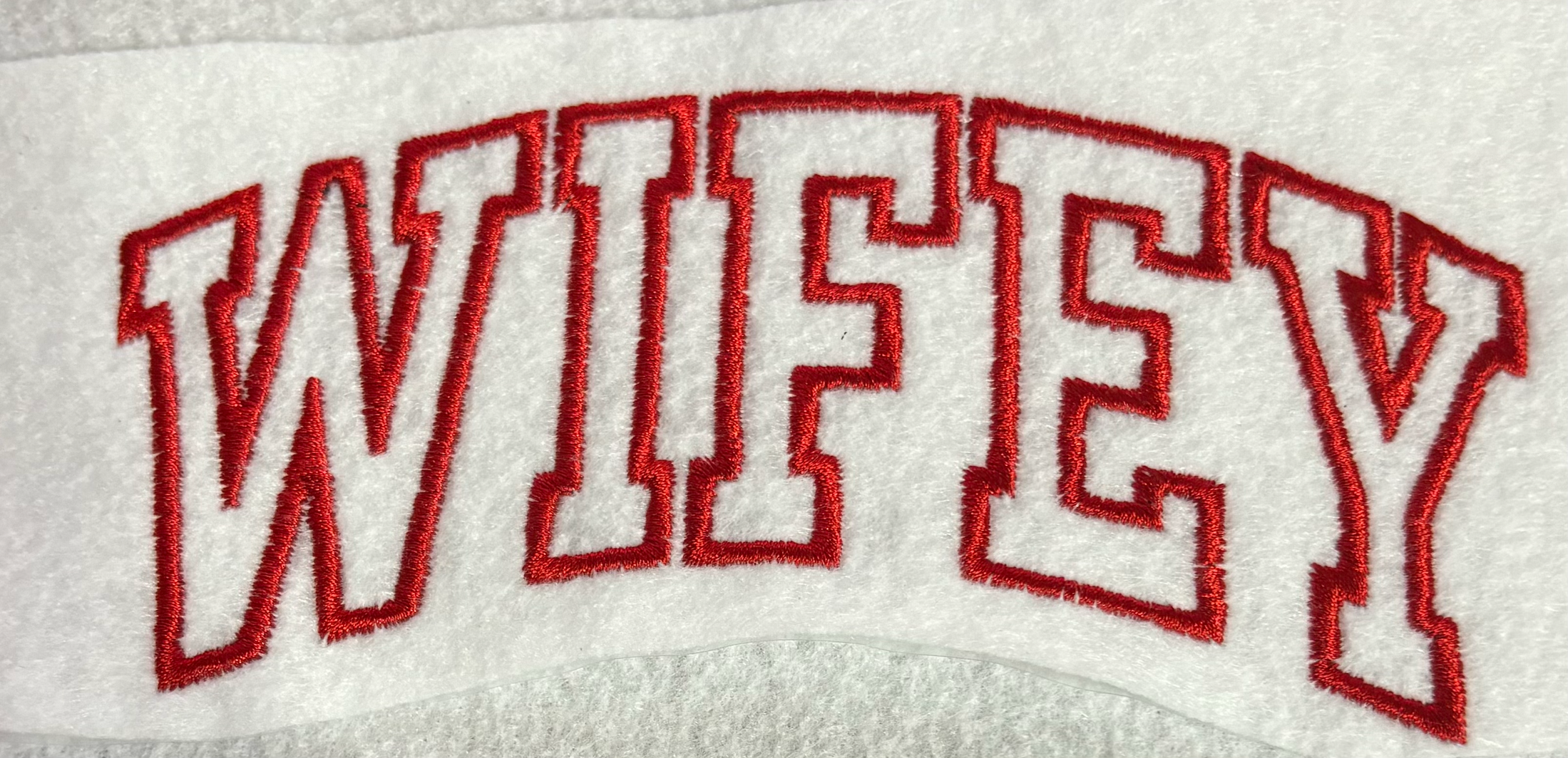 WIFEY ARCHED APPLIQUE EMBROIDERY DESIGN