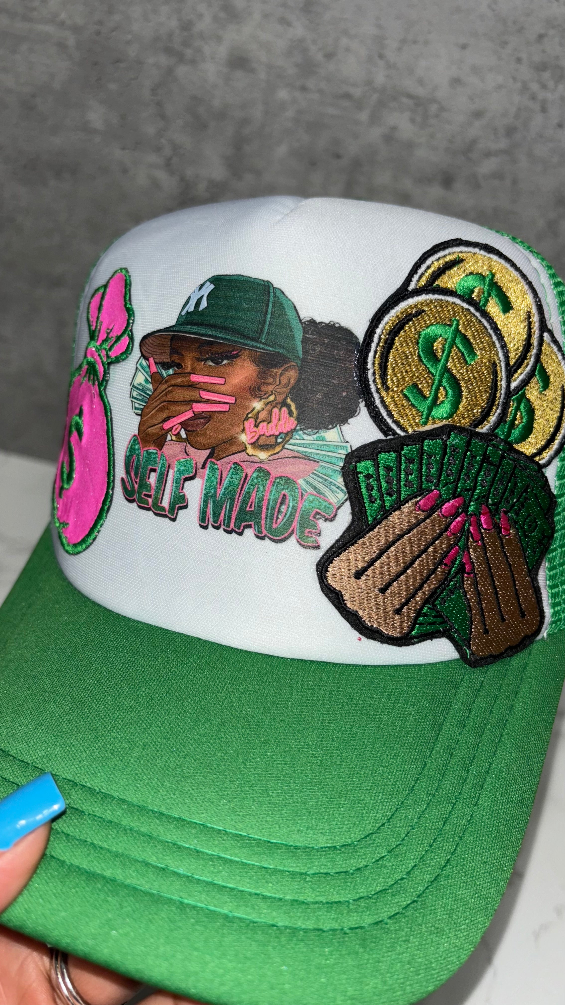 SELF MADE MONEY TRUCKER HAT