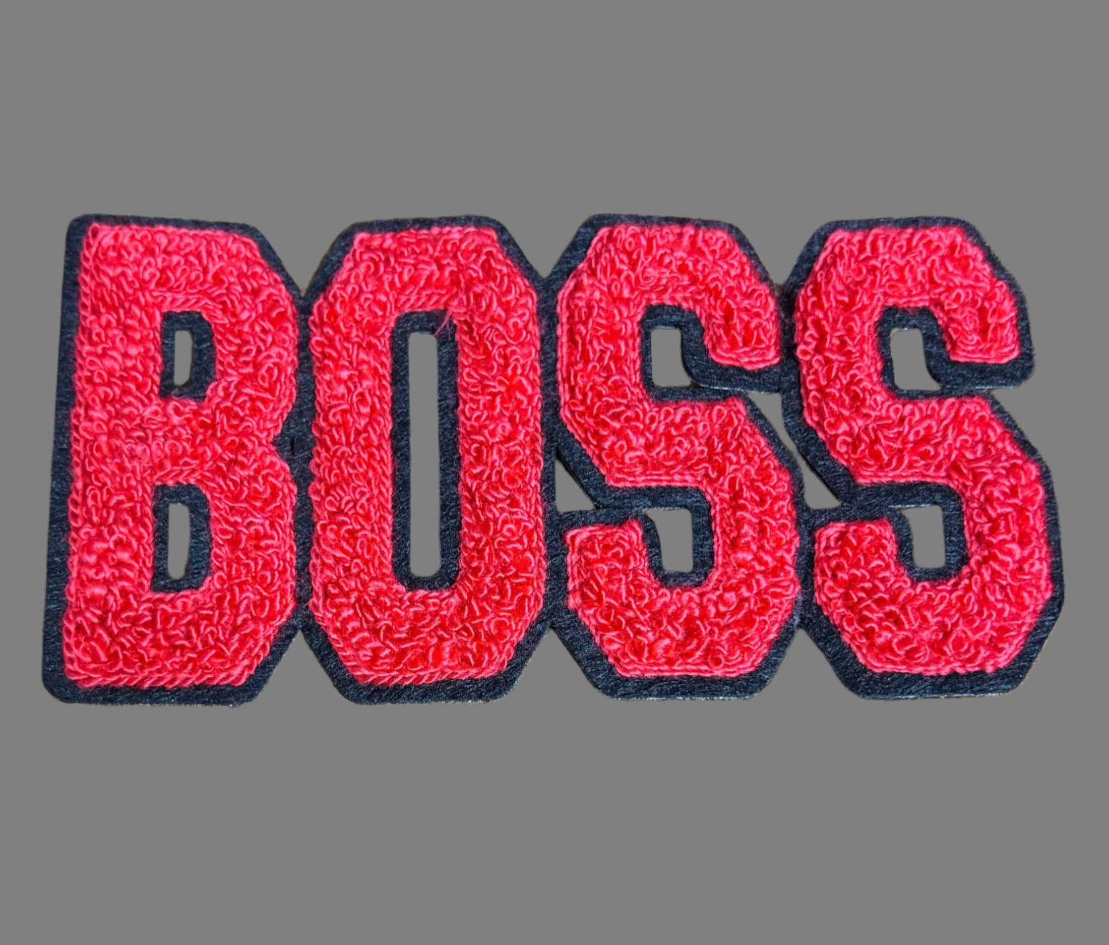 BOSS CHENILLE IRON ON PATCH