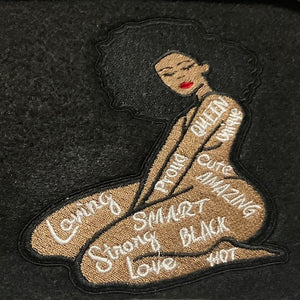 BLACK WOMEN AFFIRMATION EMBROIDERY DESIGN