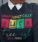 Load image into Gallery viewer, BLACK CHEMISTRY FREE-ISH EMBROIDERED SWEATSHIRT
