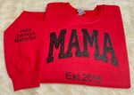 Load image into Gallery viewer, MAMA GLITTER EMBROIDERED SWEATSHIRT
