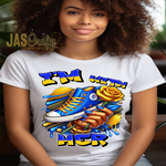 Load image into Gallery viewer, KAMALA - IM WITH HER BLUE-YELLOW T SHIRT
