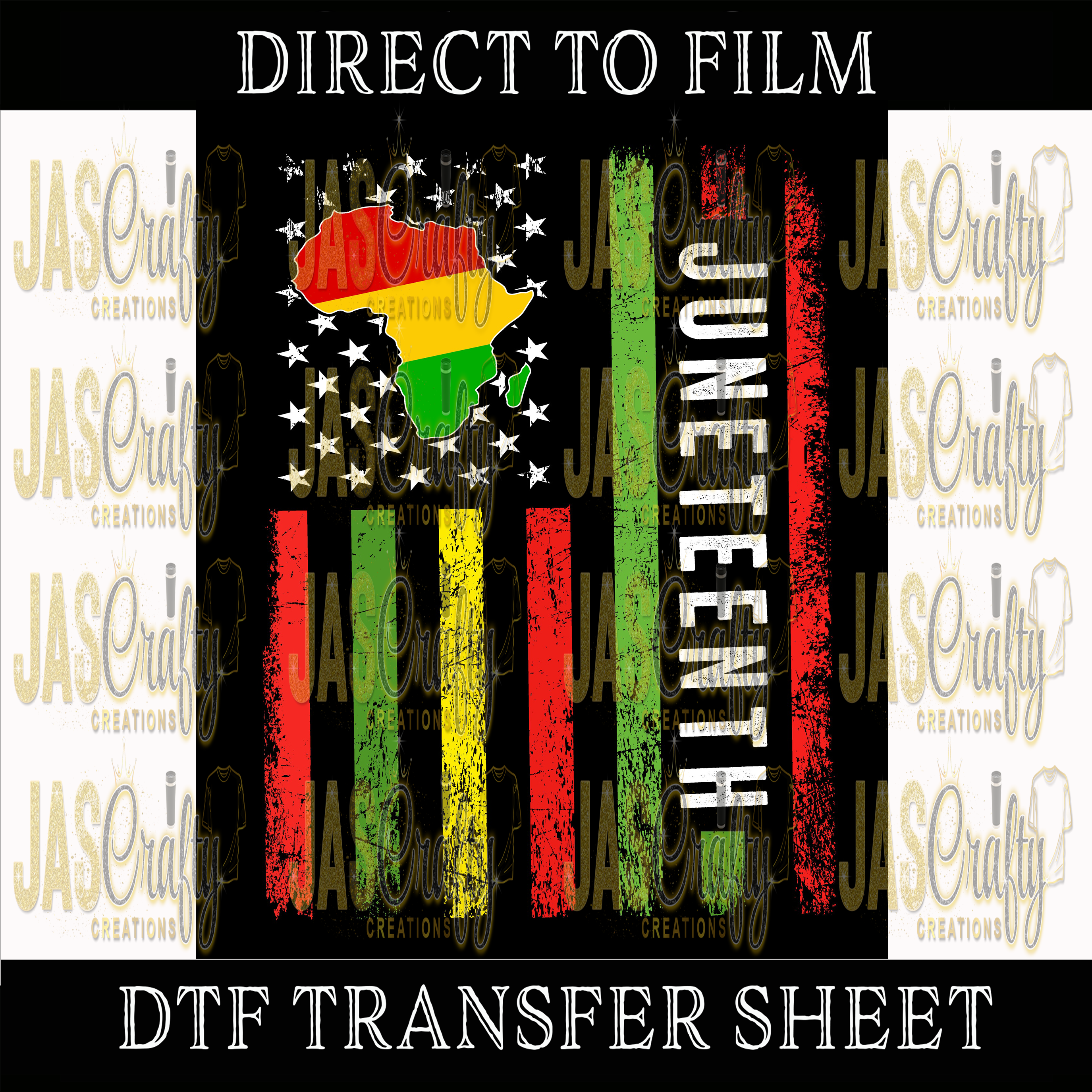 JUNETEENTH FLAG READY TO PRESS TRANSFER