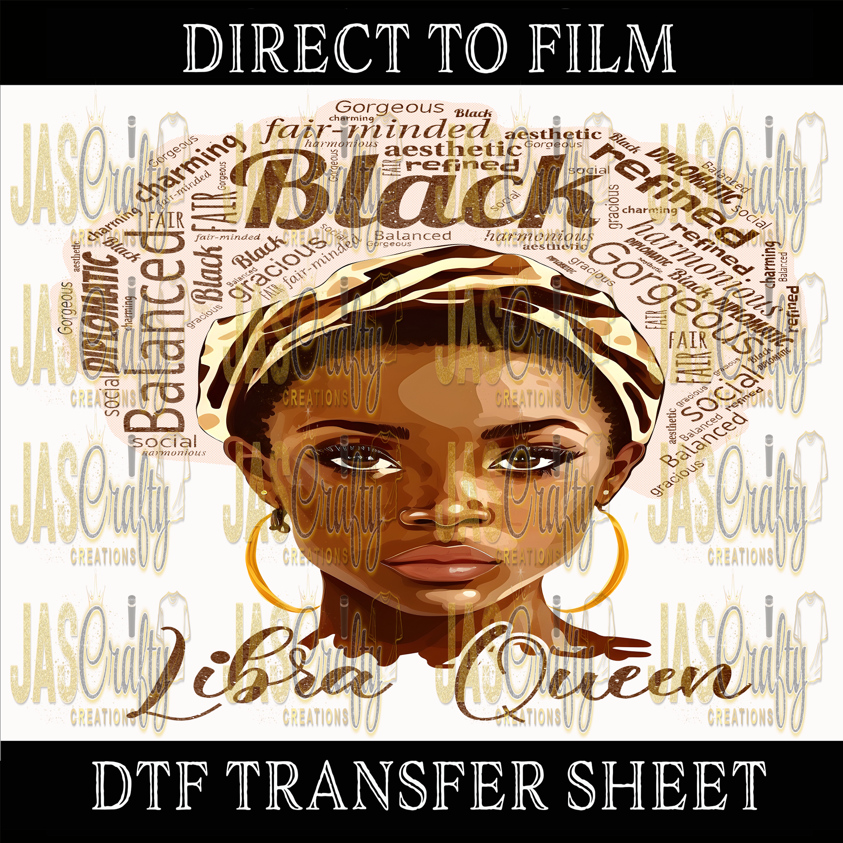 BLACK LIBRA QUEEN READY TO PRESS TRANSFER