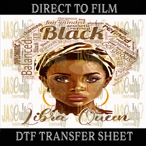 BLACK LIBRA QUEEN READY TO PRESS TRANSFER