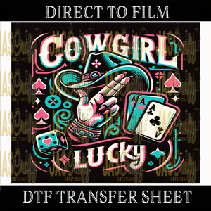 COWGIRL LUCKY READY TO PRESS TRANSFER