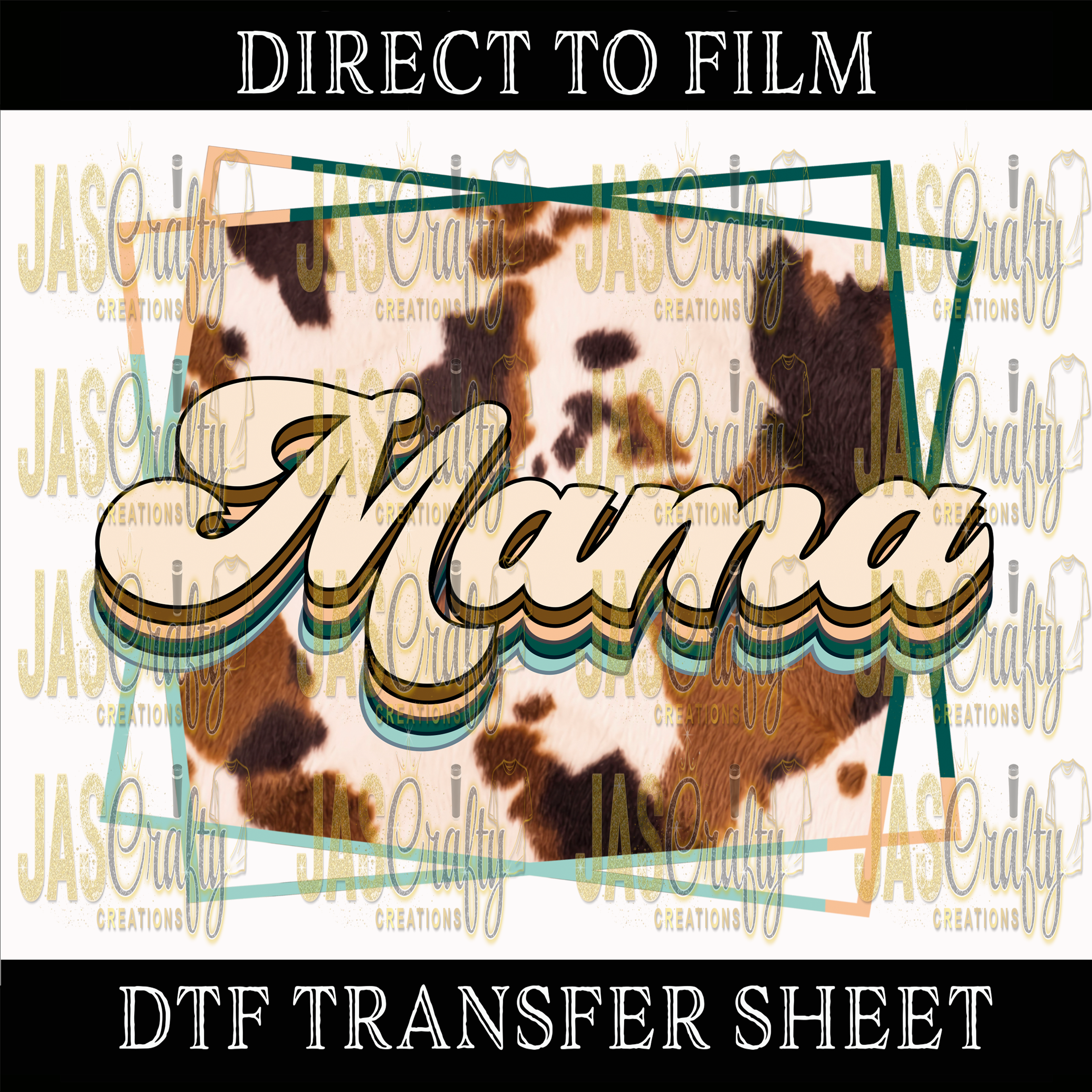 MAMA COWHIDE READY TO PRESS TRANSFER