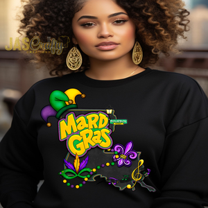 MARDI GRAS BOOT SWEATSHIRT