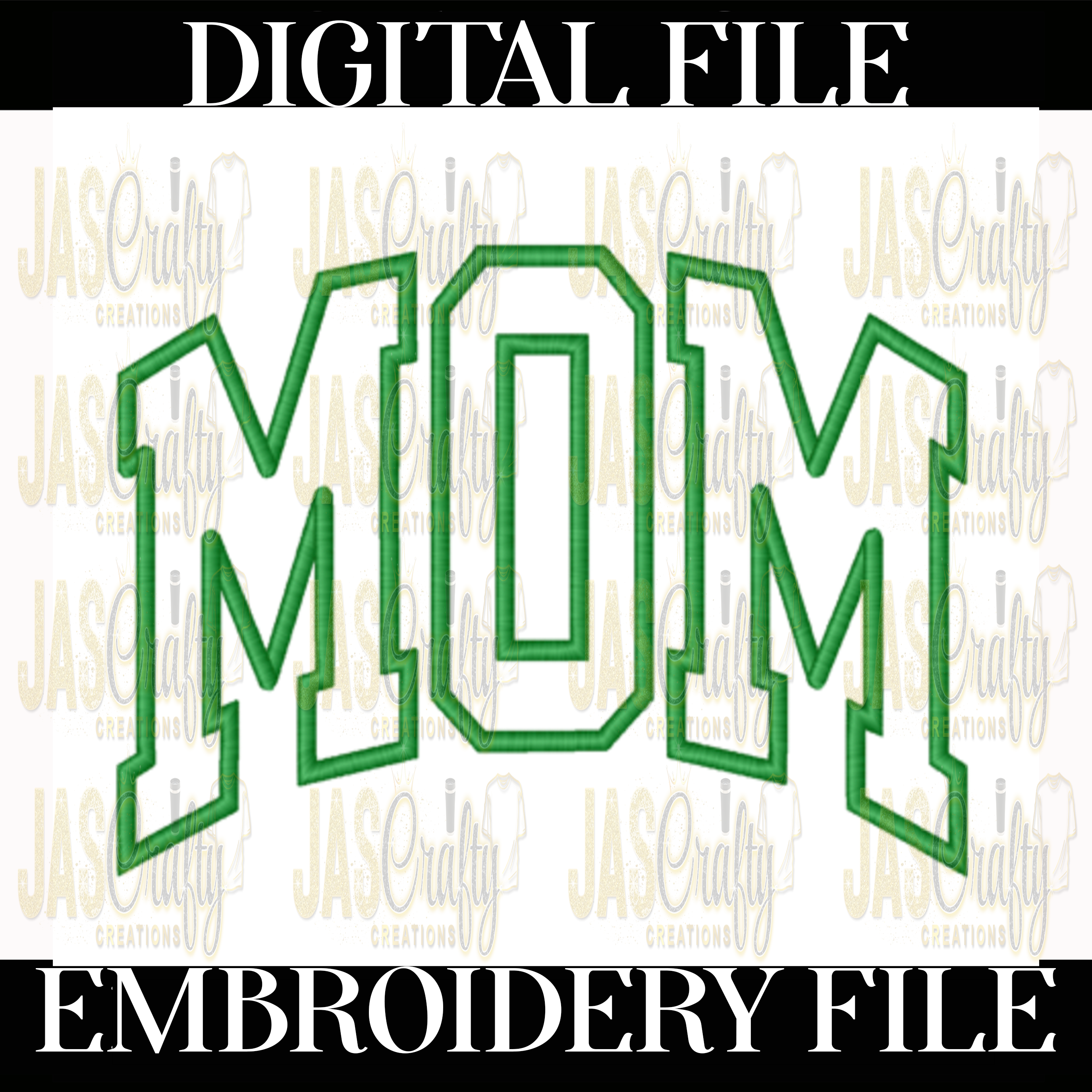 MOM ARCHED APPLIQUE EMBROIDERY DESIGN