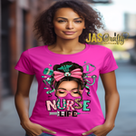 Load image into Gallery viewer, NURSE LIFE MESSY BUN TSHIRT
