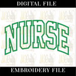 Load image into Gallery viewer, NURSE ARCHED APPLIQUE EMBROIDERY DESIGN
