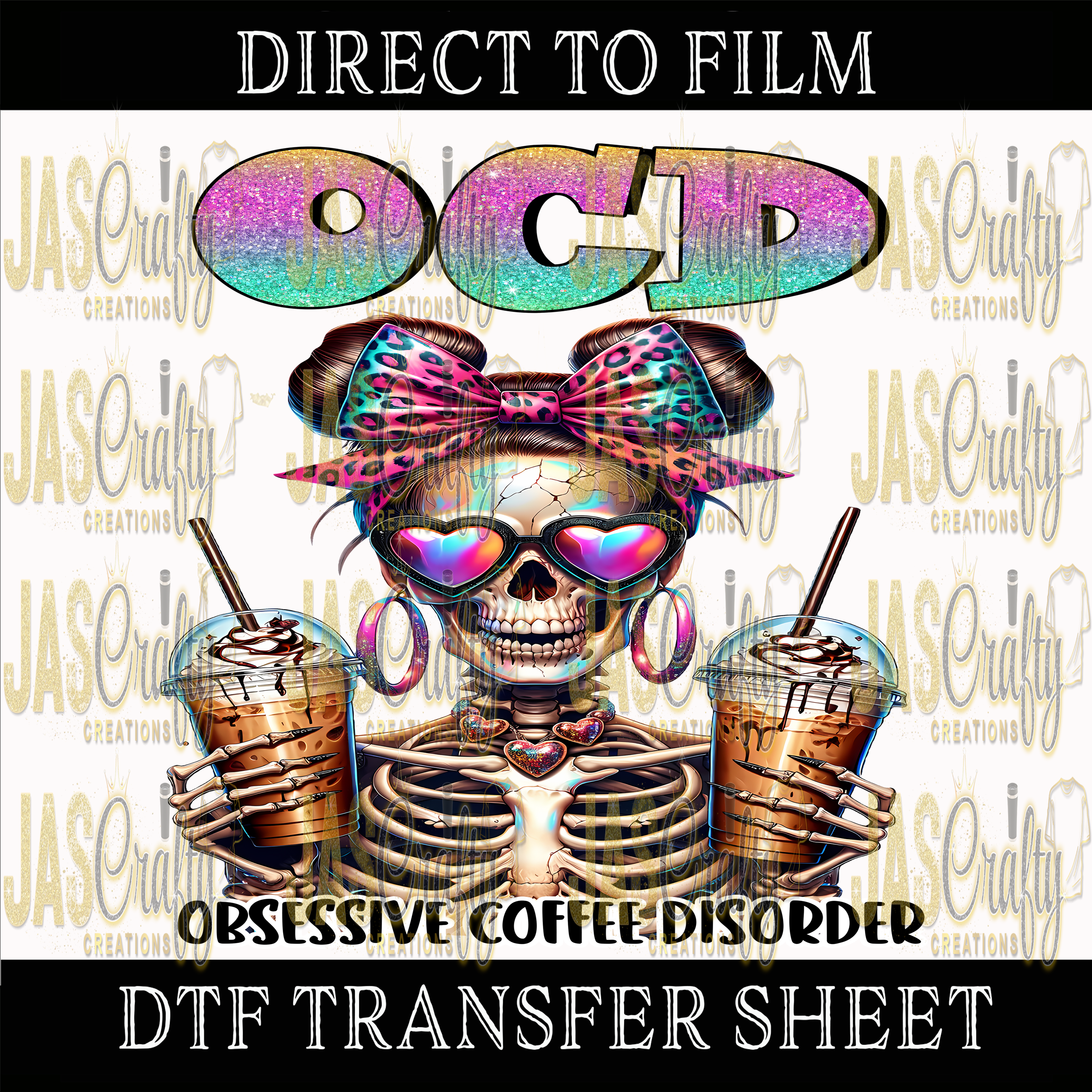 OCD SKELETON READY TO PRESS TRANSFER