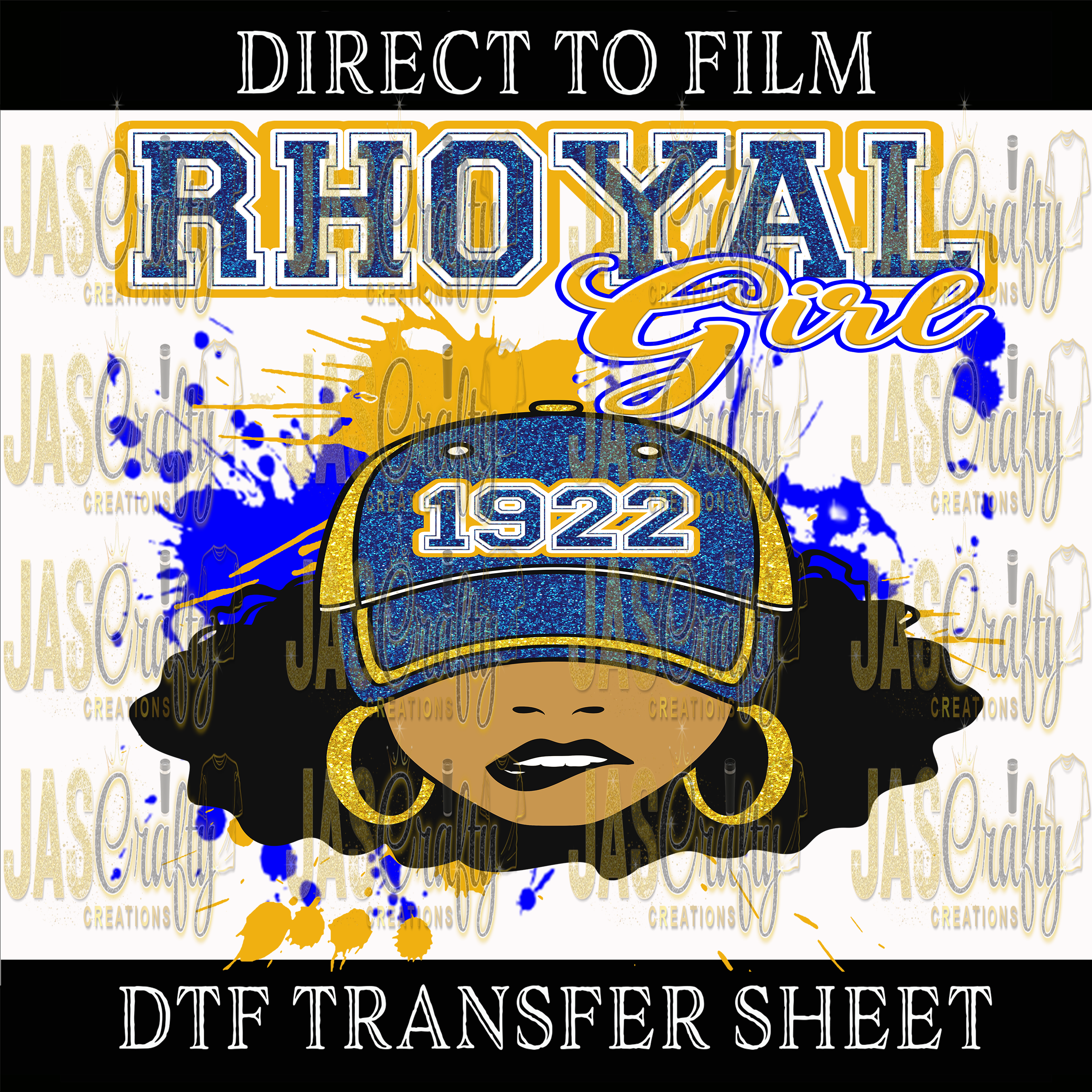 RHOYAL HAT GIRL 1922 READY TO PRESS TRANSFER