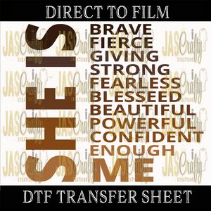 SHE IS AFFIRMATIONS READY TO PRESS TRANSFER