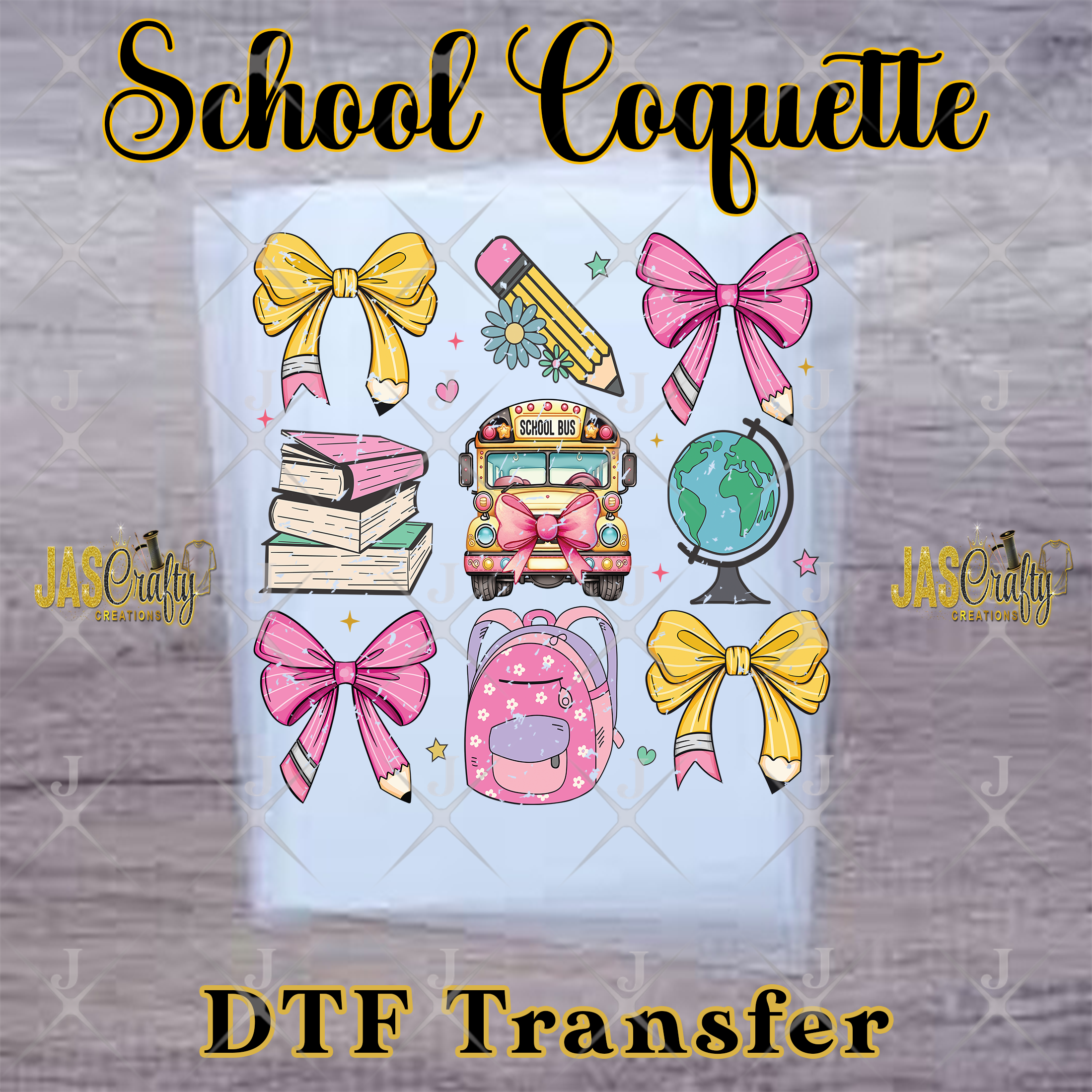 SCHOOL COQUETTE READY TO PRESS TRANSFER