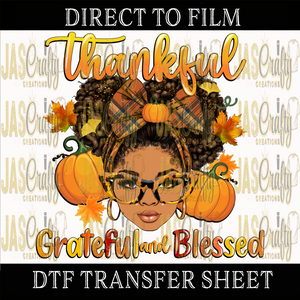 THANKFUL GRATEFUL BLESSED READY TO PRESS TRANSFER