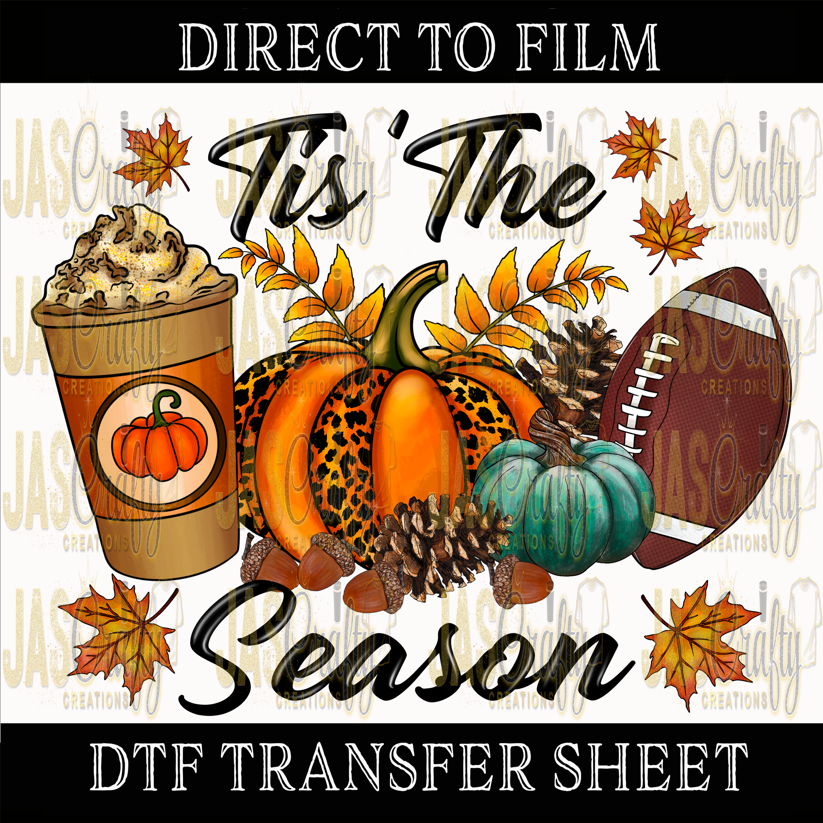 TIS THE SEASON FALL COFFEE & FOOTBALL READY TO PRESS TRANSFER