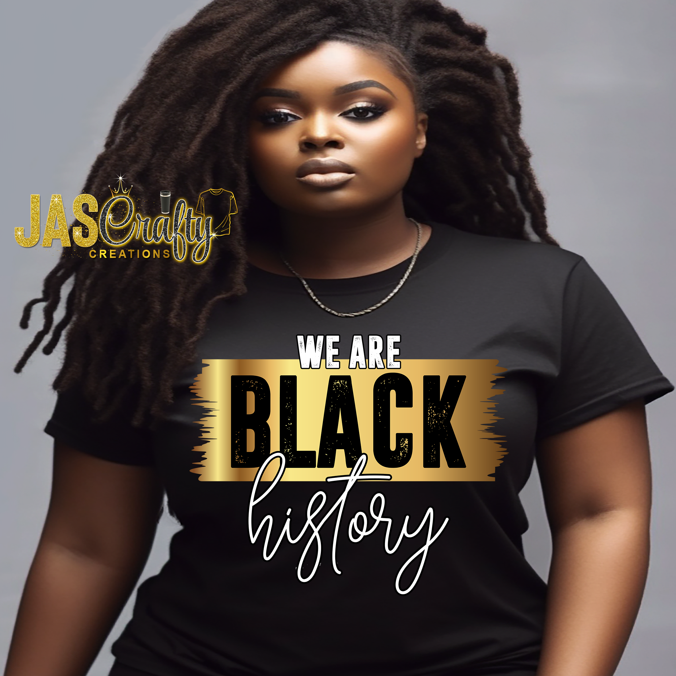 WE ARE BLACK HISTORY GOLD SPLASH TSHIRT