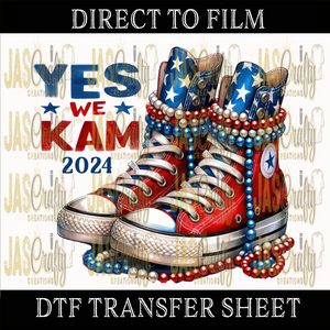 YES WE KAM 2024 HI TOP CHUCKS  READY TO PRESS TRANSFER