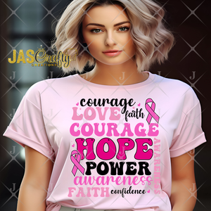 BREAST CANCER AFFIRMATIONS READY TO PRESS TRANSFER