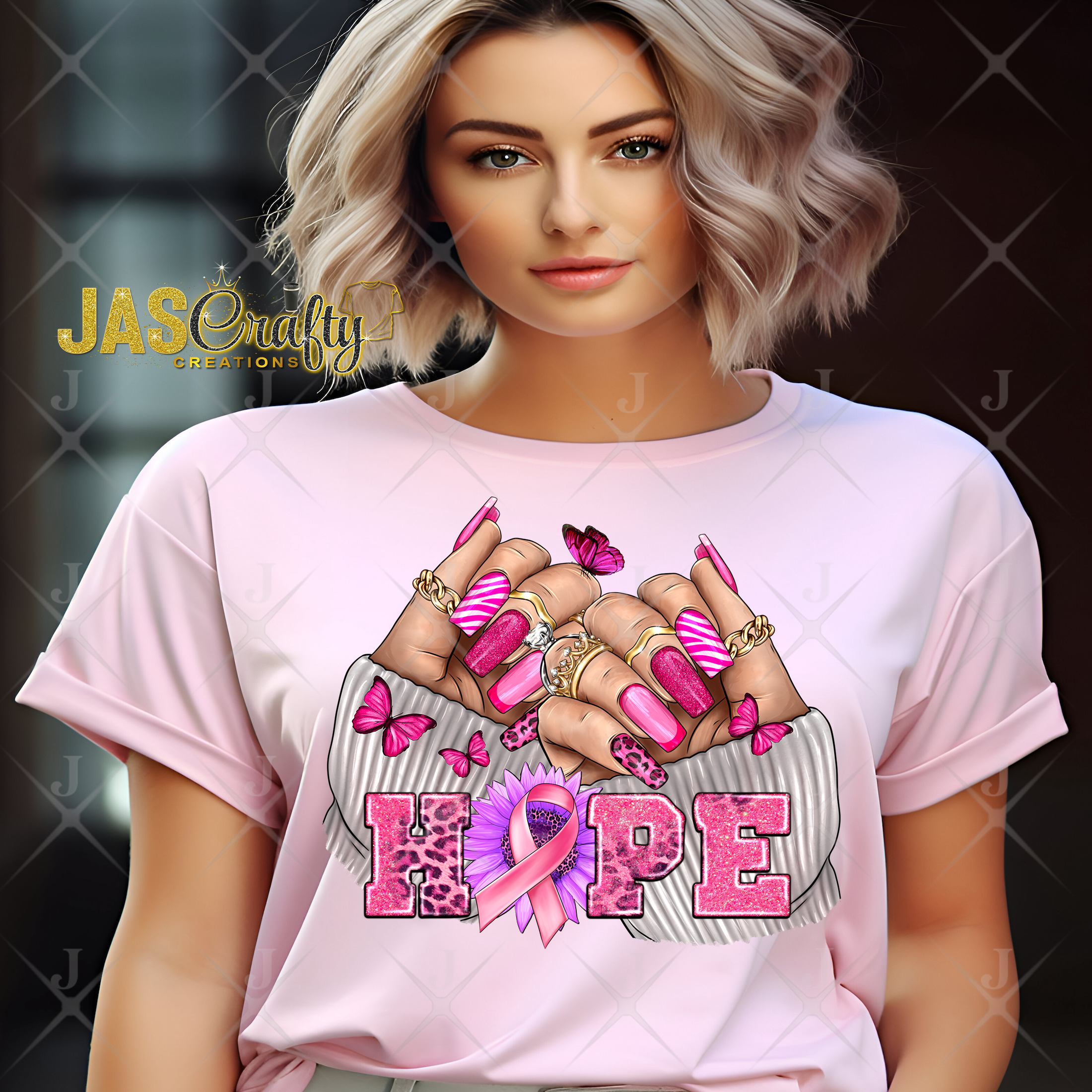 BREAST CANCER HOPE NAILS SHIRT