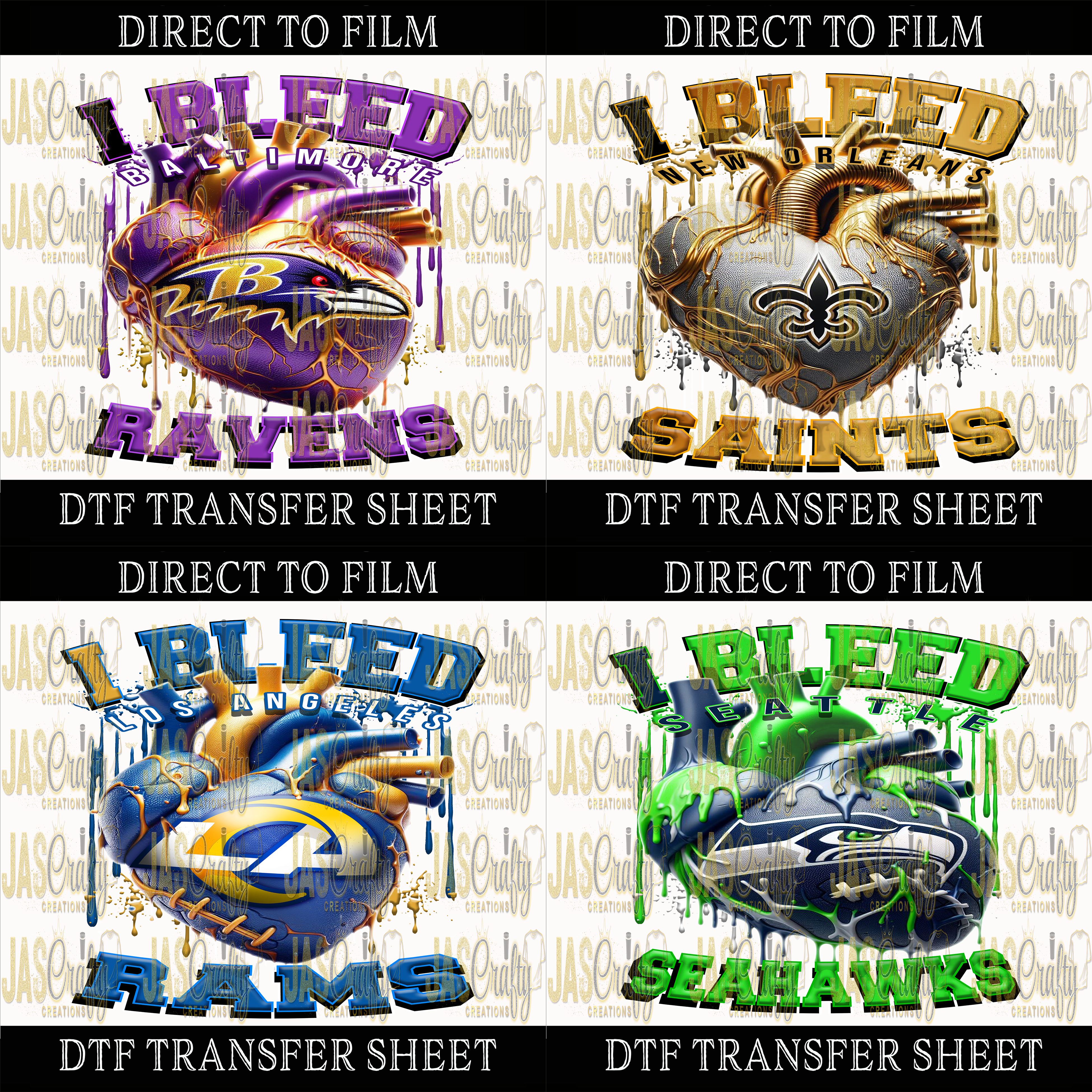 I BLEED SPORTS TEAM READY TO PRESS TRANSFER ( ALL TEAMS ARE ON THIS LISTING)