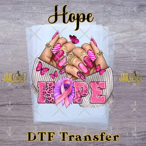 BREAST CANCER HOPE NAILS READY TO PRESS TRANSFER